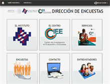 Tablet Screenshot of encuestas.insp.mx
